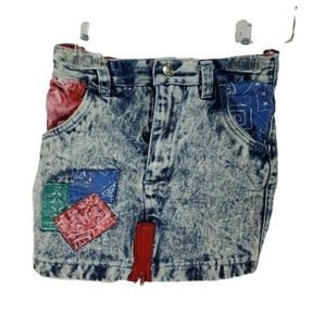 French Toast‎ Lollytogs Vintage Girls Patchwork Jean Skirt Size 3T